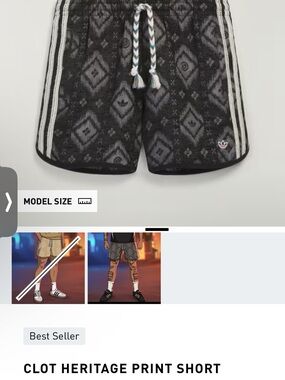 adidas Originals CLOT Heritage Print Shorts - Black & White